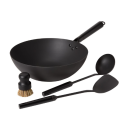 Wok-Set Kolstål